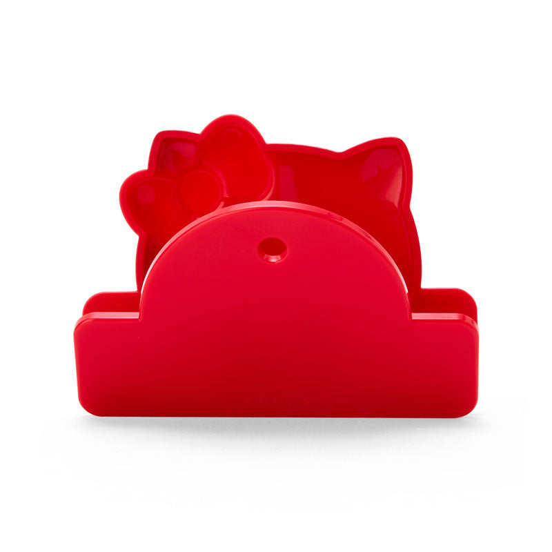 Front view of Hello Kitty paper clip on a notebook – large size and bright pink bow