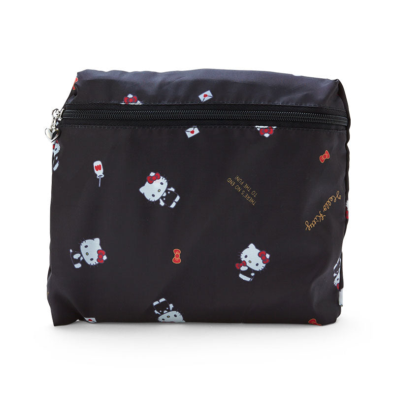 Front view of the Hello Kitty weekender bag with adjustable shoulder strap