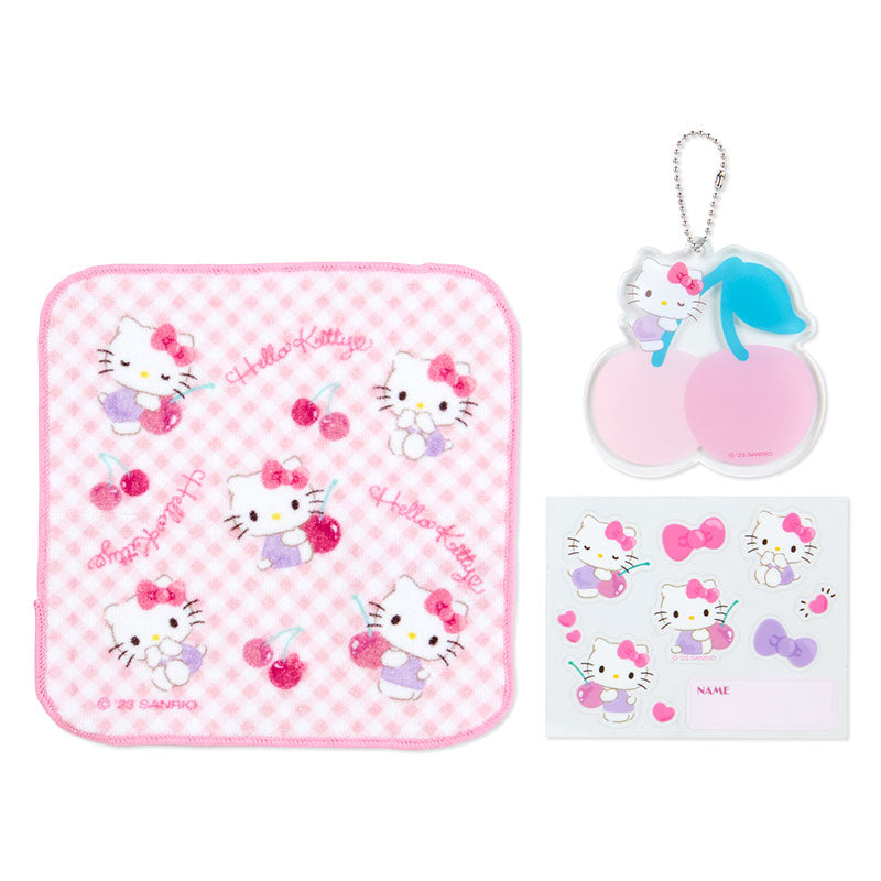 Hello Kitty bag set with mini cotton towel and bag charm