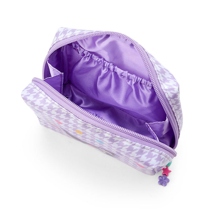 Open pouch revealing interior pocket and zipper detail