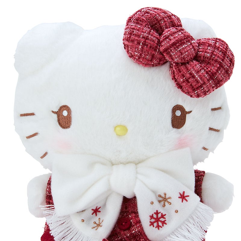Close-up of Hello Kittys face with hand-painted cheeks and ABS resin nose
