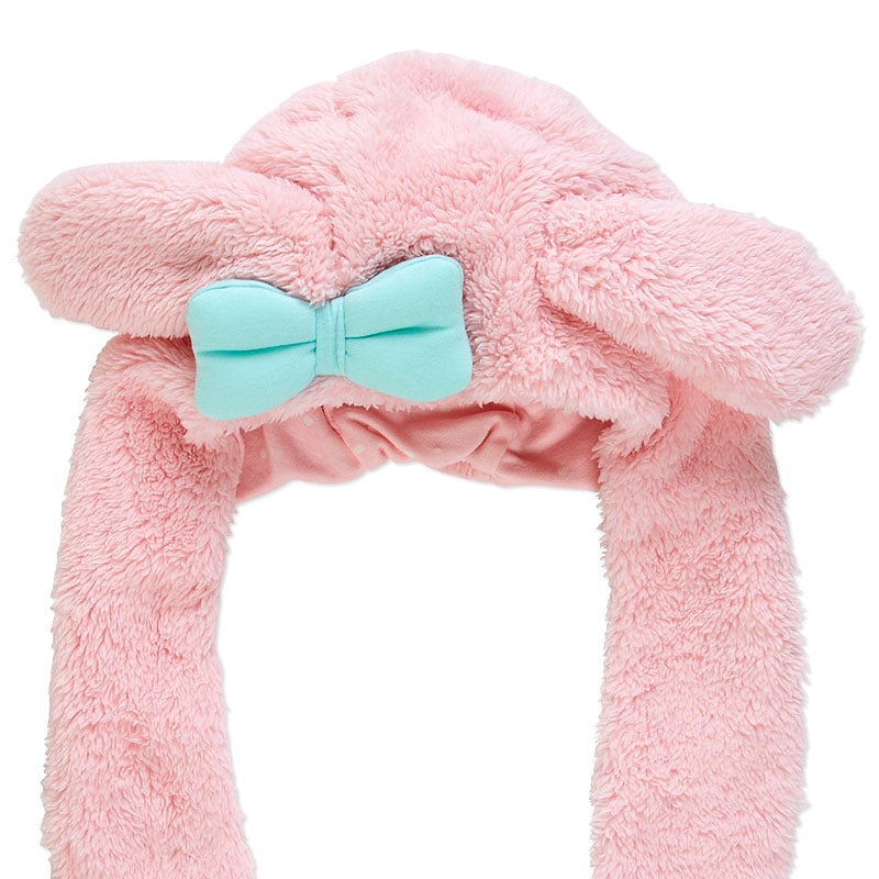 Close-up of My Melody plush scarf material