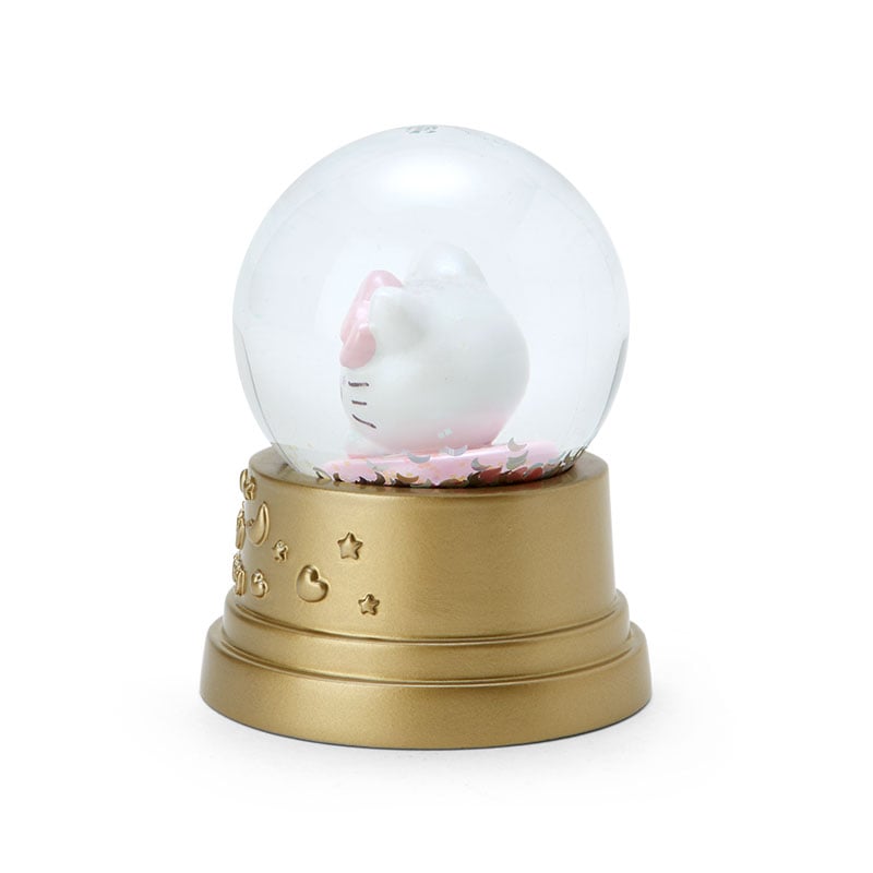 Hello Kitty 50th anniversary snow globe packaging, highlighting the decorative box