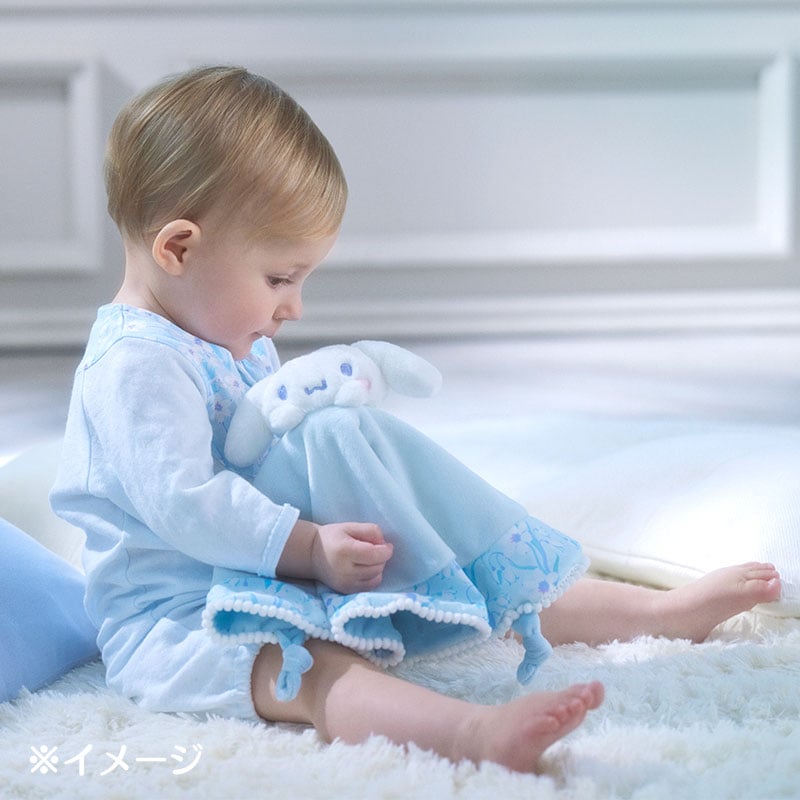 Soft Cinnamoroll plush toy with embroidered details, ideal for baby girl gifts