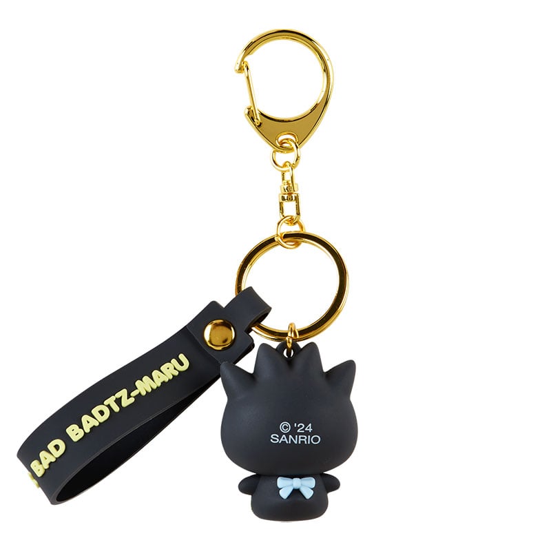 Badtz-Maru keychain attached to a backpack, highlighting its fun design.