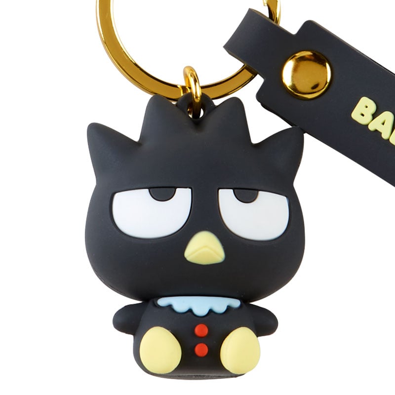 Close-up of the molded Badtz-Maru keychain showcasing vibrant colors.