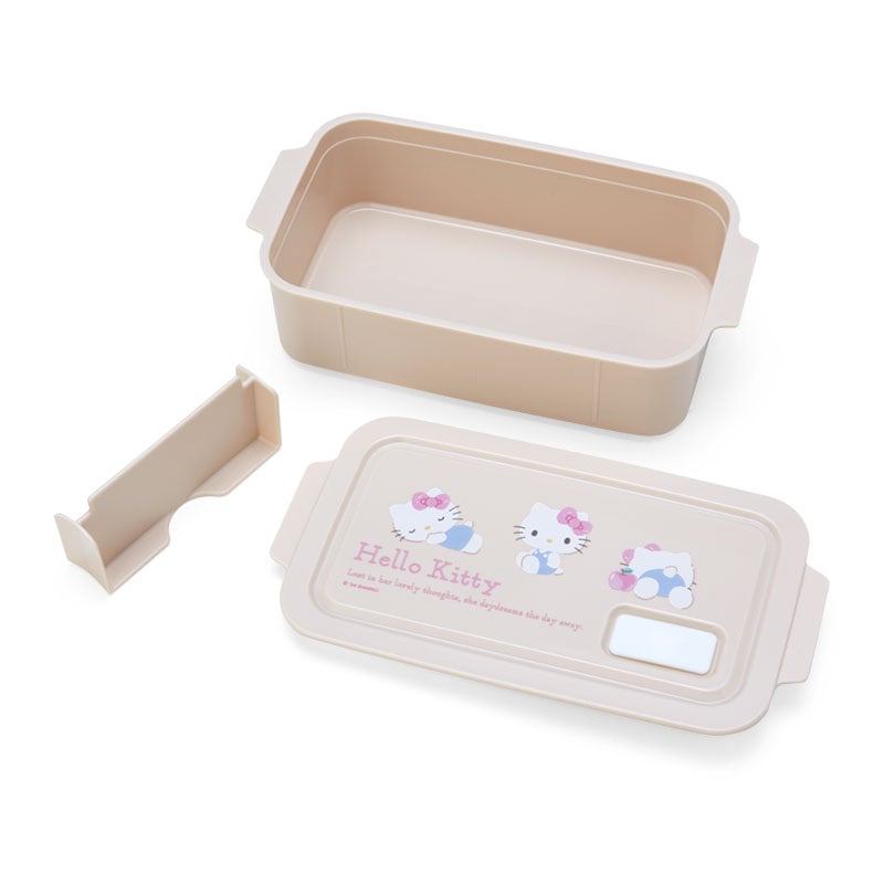 Stacked Hello Kitty bento boxes for storage