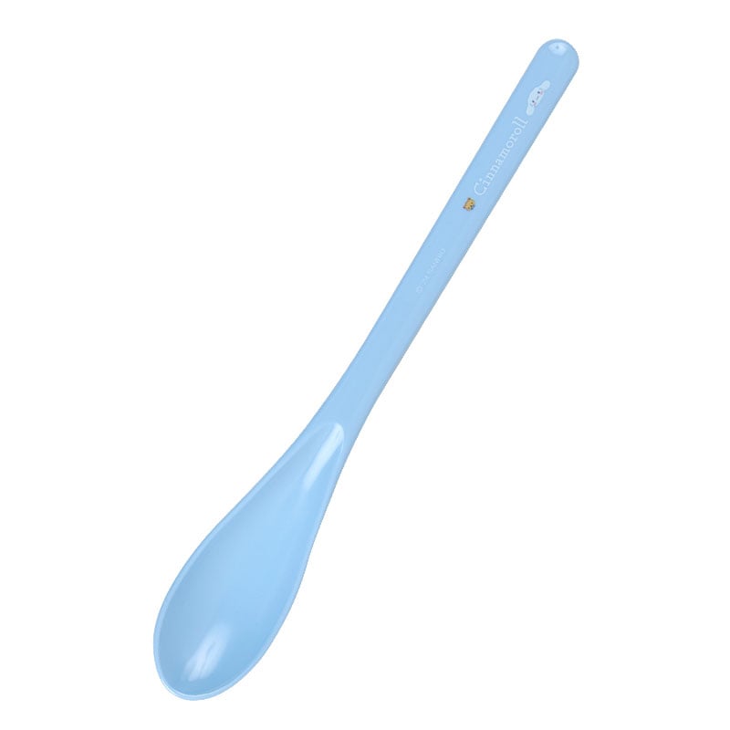 Close-up of Sanrio Cinnamoroll chopsticks and spoon, made from durable ABS resin