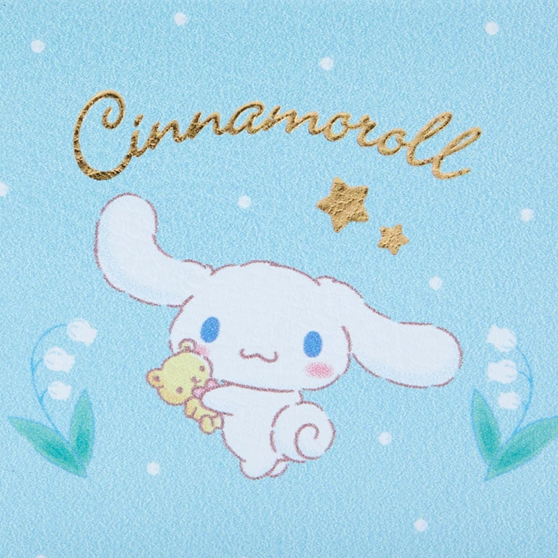 Cinnamoroll compact mirror open, showing both sides