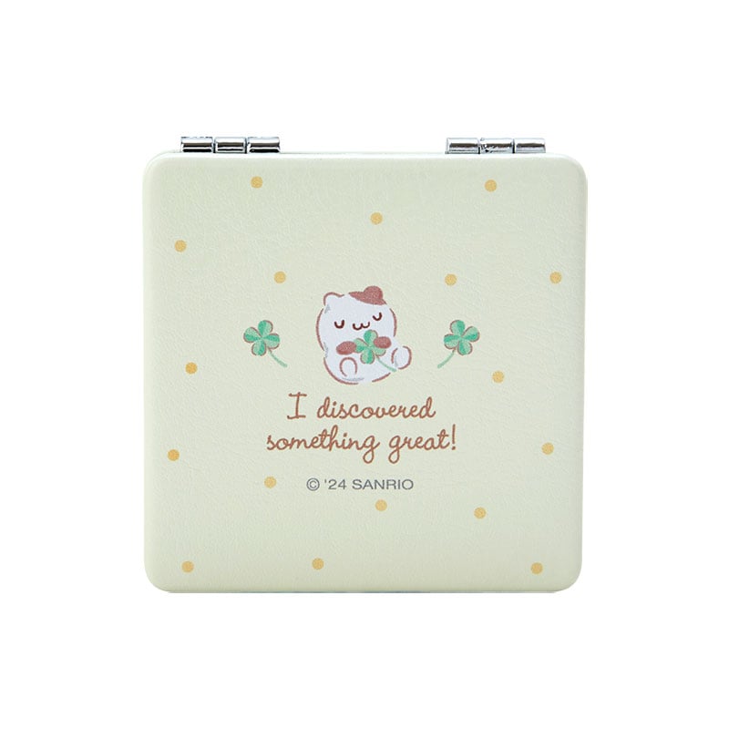Compact makeup mirror with LED lighting, perfect for purse or travel