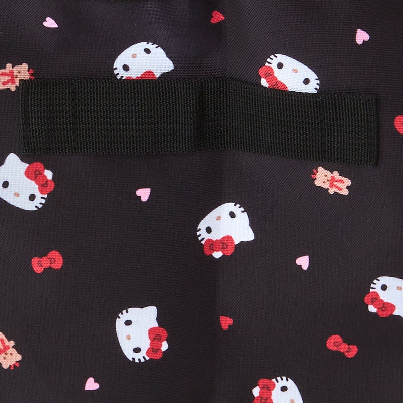Foldable mesh storage bag featuring Hello Kitty print, easy to carry