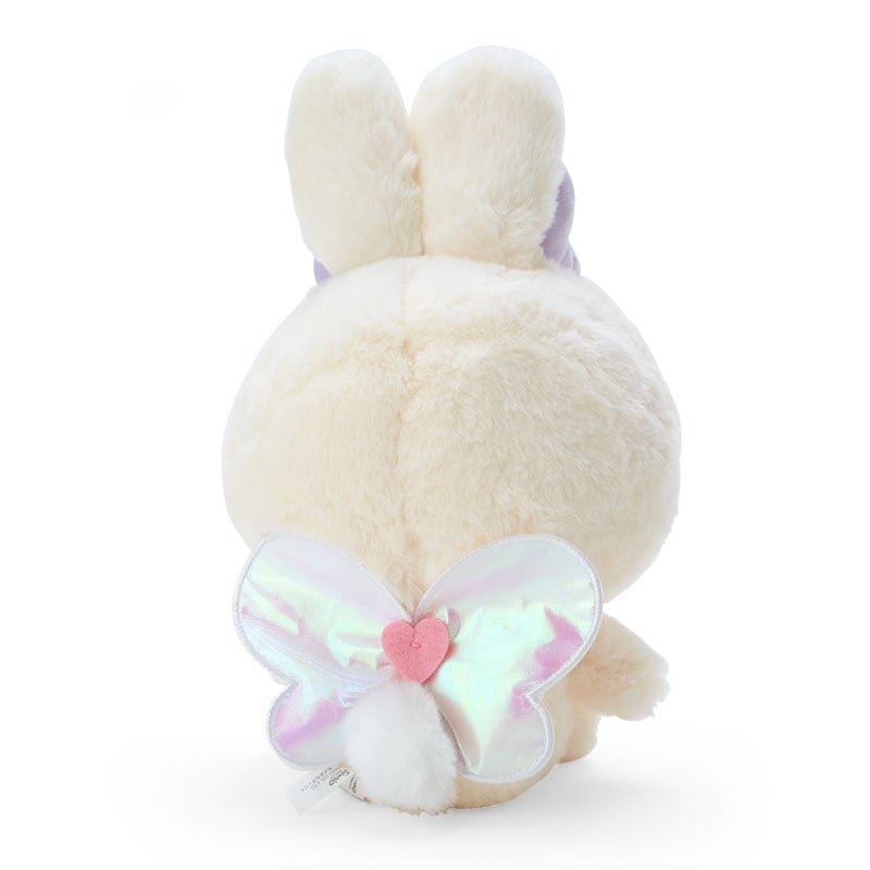 Close-up of the Hello Kitty plush toys face with hand-painted cheeks.