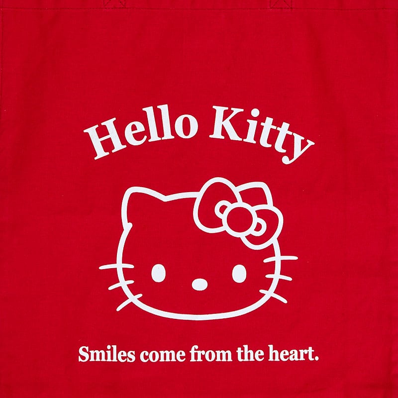 Interior pocket detail of hello kitty bag tote for organizing small essentials