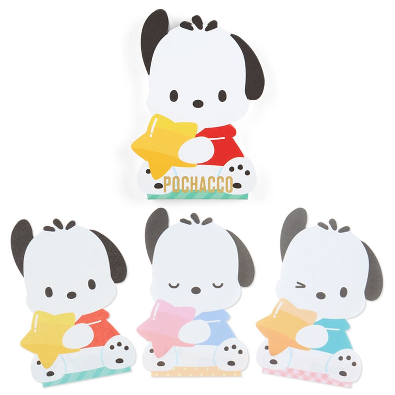 Close-up of the die-cut edges and sheets of the Sanrio memo pad