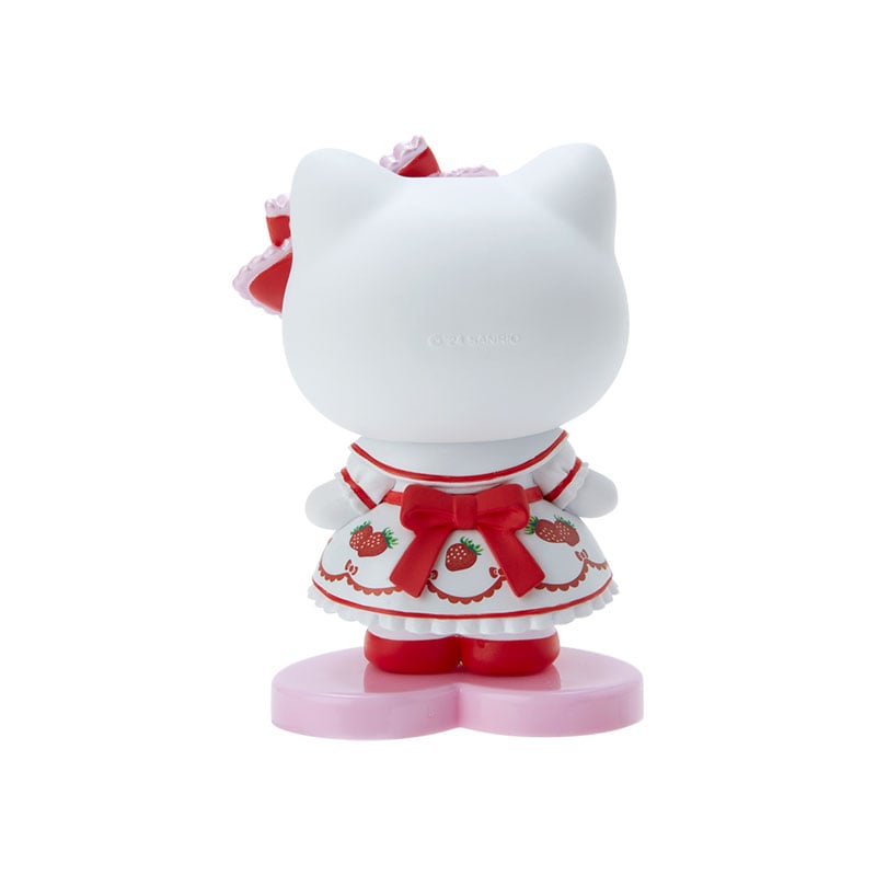 Close-up of the Hello Kitty figurine with a removable base.