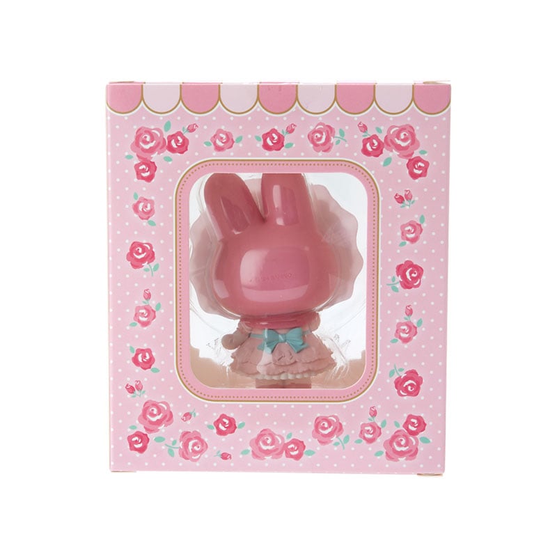 My Melody mini figurine in a decorative display box, front view