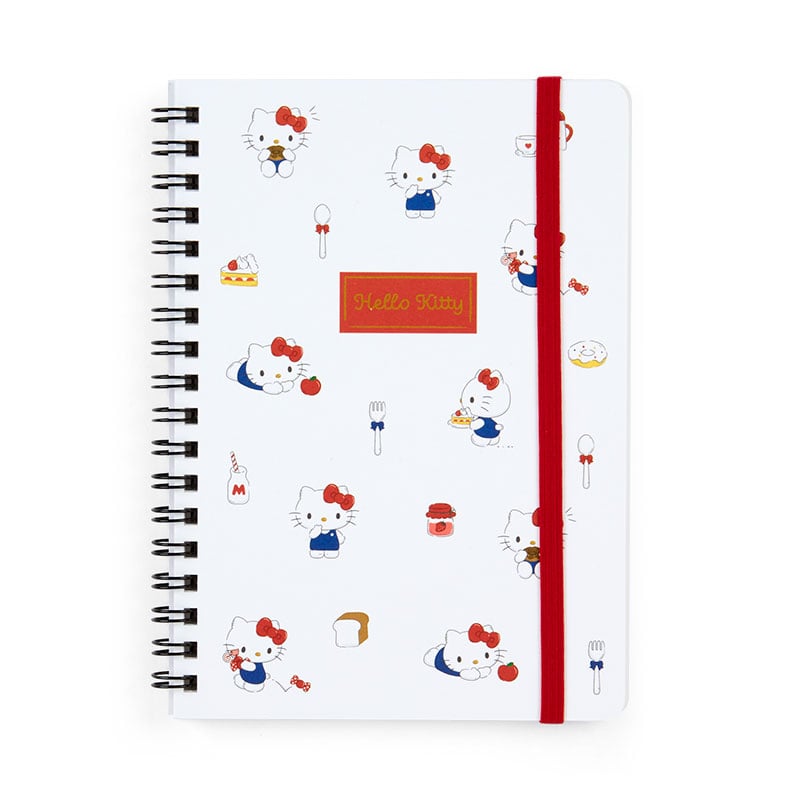 Hello Kitty notebook with elastic closure and Sanrio Characters on the cover, perfect for hello kitty wallpaper inspiration
