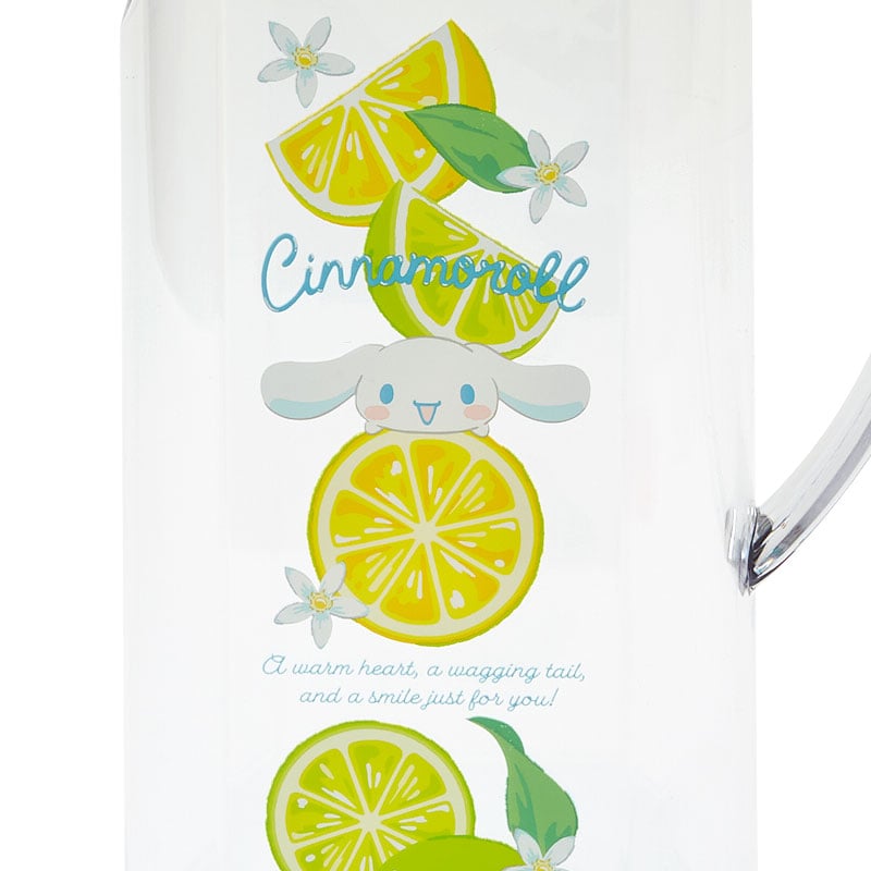 Cinnamoroll acrylic pitcher being washed with a non-abrasive sponge