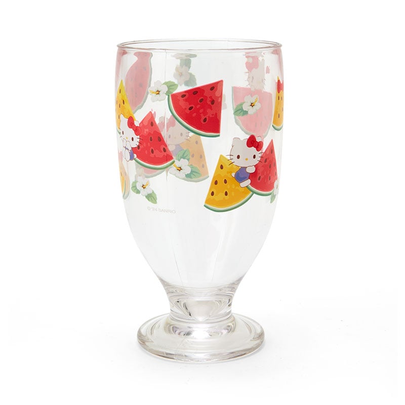Hello Kitty cup used as a dessert holder with ice cream and toppings