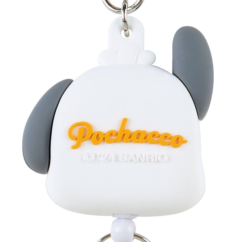 Badge reel in use with a keycard, demonstrating its compact 5-inch size