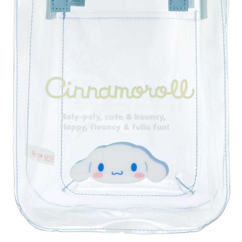 Sanrio bag with top handles and Cinnamoroll character message, suited for daily errands