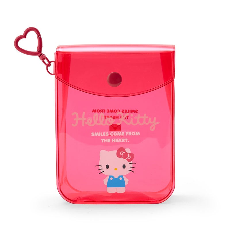 Front view of Hello Kitty Mini Makeup Pouch showcasing vibrant design.