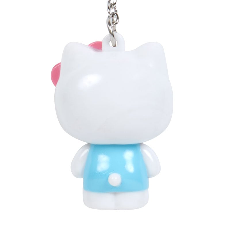 Hello Kitty plush keychain with customizable charm and glittery stickers