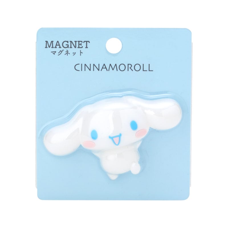 Cinnamoroll cute mini fridge magnet on a refrigerator door with photos