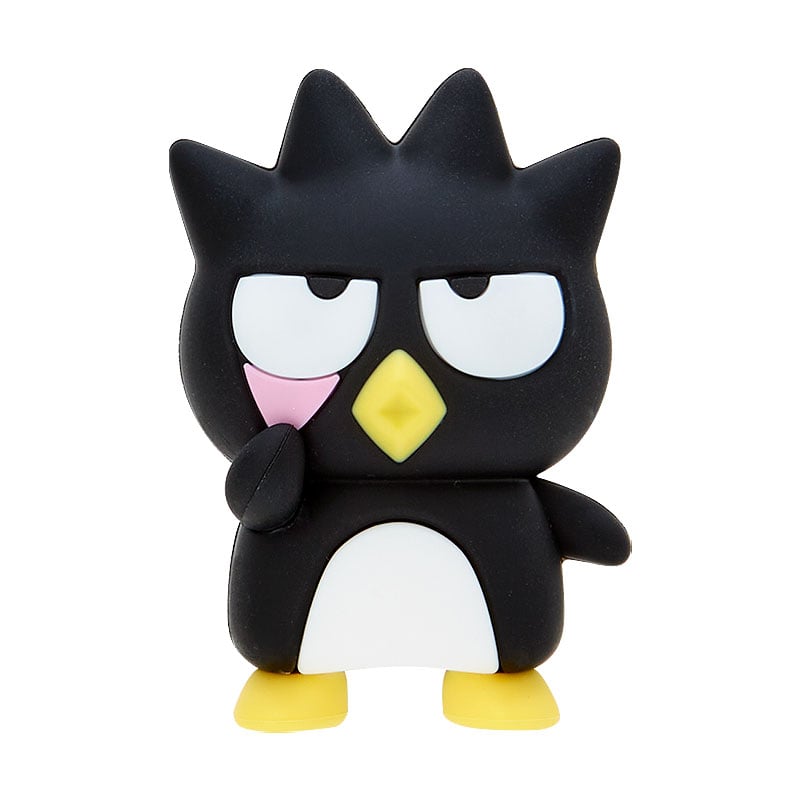 Cute Badtz-Maru fridge magnet holding a postcard