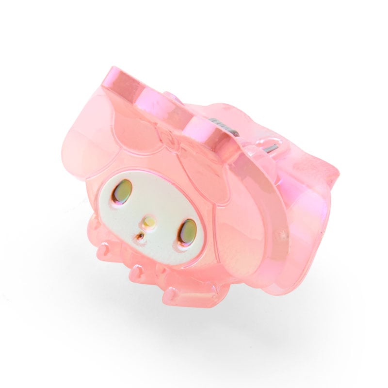 Iridescent sanrio hair clip featuring My Melody with a shiny finish