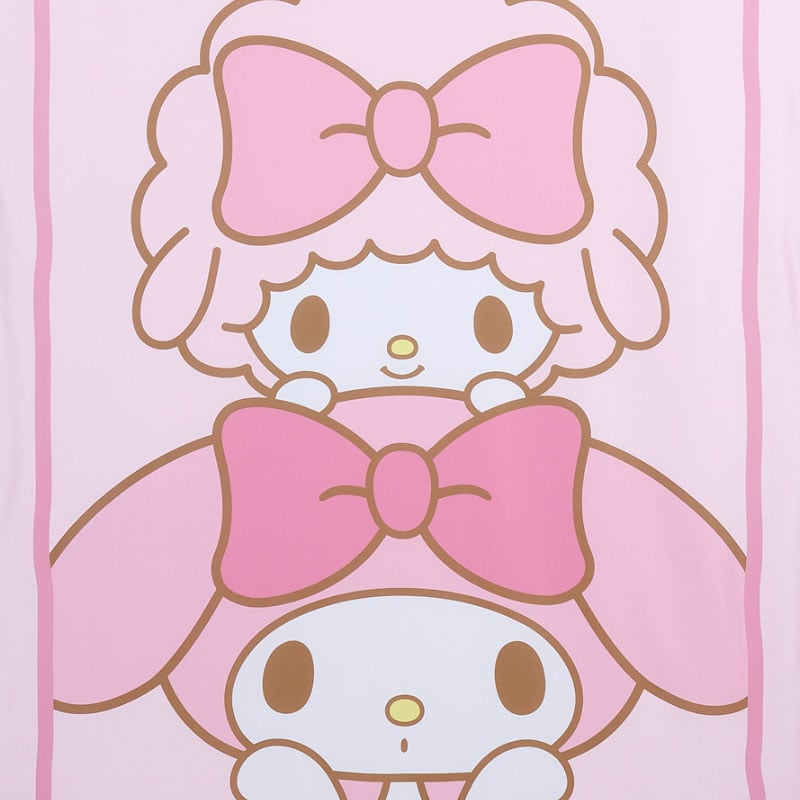 Close-up of the My Melody design on the lightweight summer blanket.