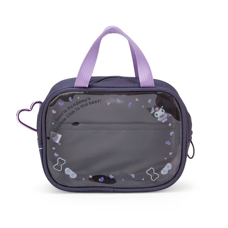 Kuromi mini purse handbag styled with a backpack for school