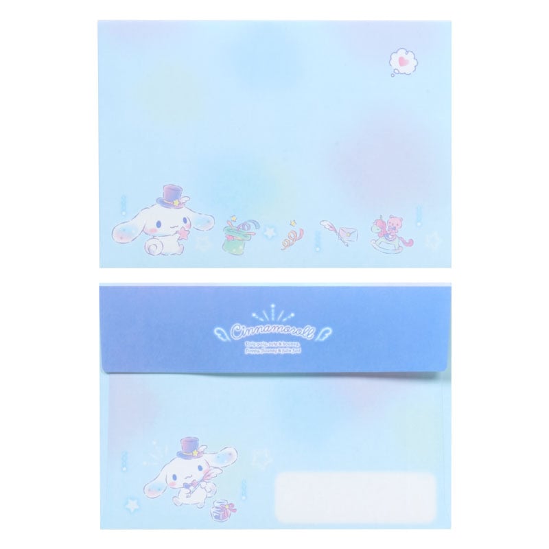 Cinnamoroll personalized stationery kit with blank sheet pages and envelopes