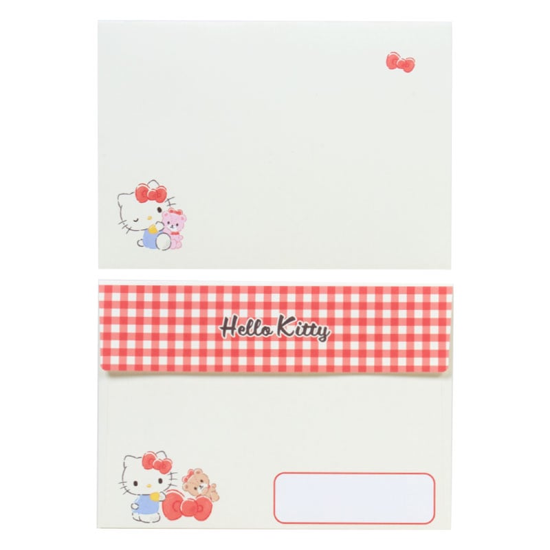Compact packaging of the Hello Kitty classic letter set, approximately 6.2 x 8.6 inches