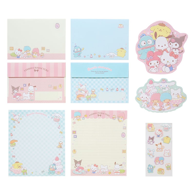 Kuromi Cute Stationery Set with character-shaped paper and envelopes