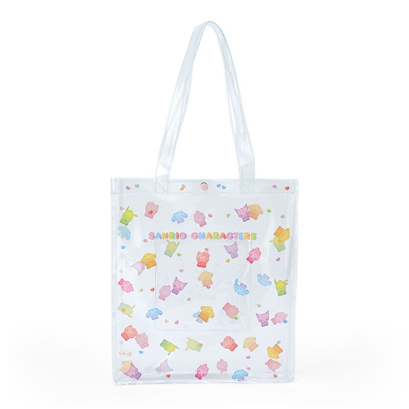 Sanrio Clear Tote Bag with Gummy Candy design, front view