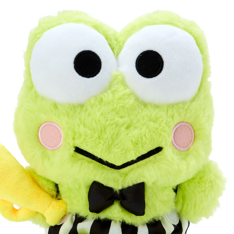 Keroppi plush displayed among other Sanrio plush toys.