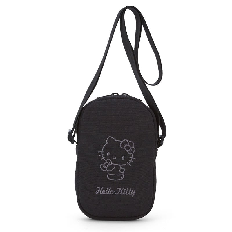 Hello Kitty embroidered crossbody bag with double zipper