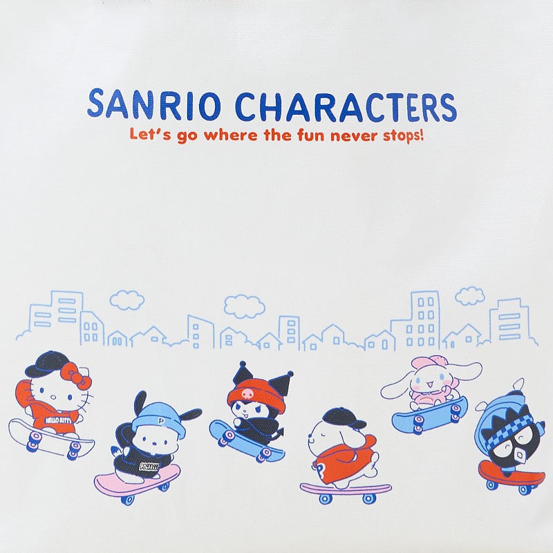 Inside of the Sanrio tote bag showing the internal pocket and spacious compartment