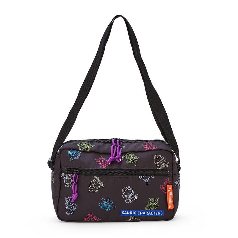 Front view of the Sk8r Squad Sanrio mini crossbody bag with character design.