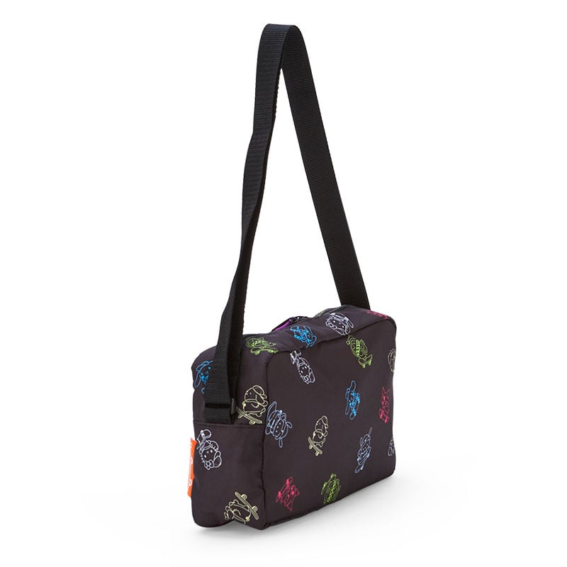Front view of the Sk8r Squad Sanrio mini crossbody bag with character design.