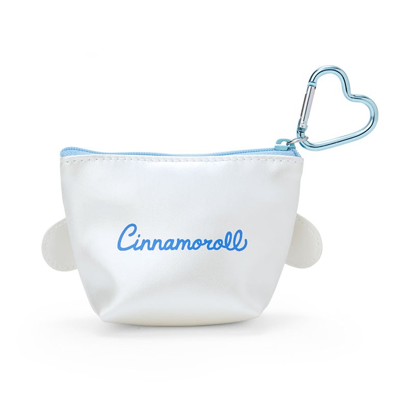 Cinnamoroll mini metallic zipper pouch with zipper closure and metallic details