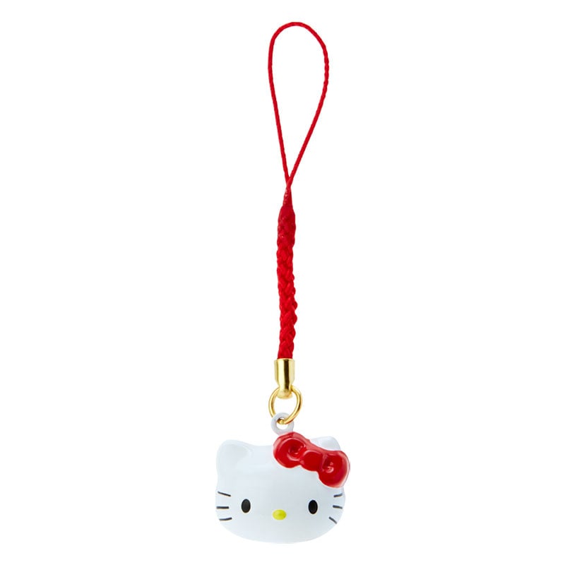 Cute bag accessory featuring a Hello Kitty bag charm attached to a purse