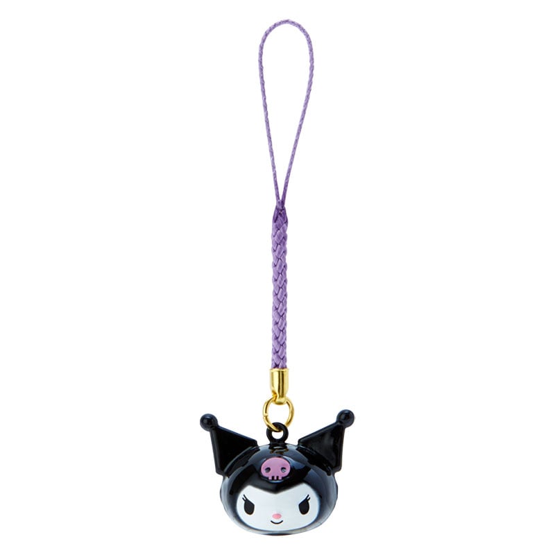 Front view of the Sanrio mascot charm with a bell, perfect as a gift topper