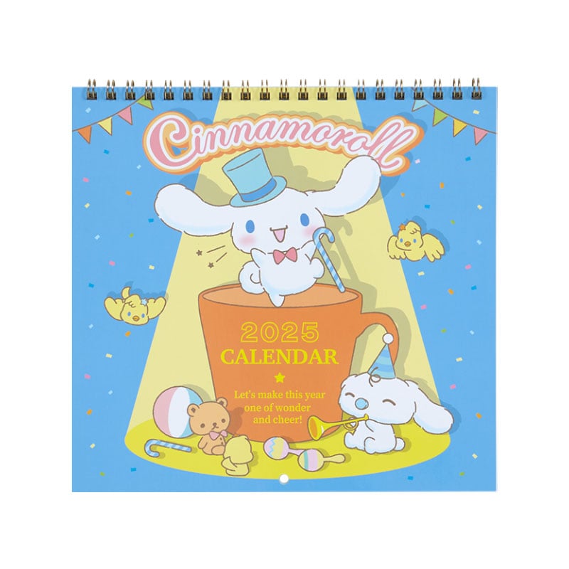Cinnamoroll calendar with colorful designs and stickers for organization.