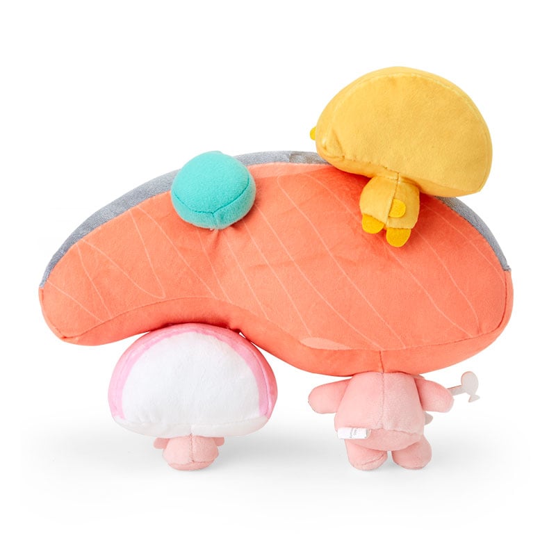 Kirimichan plush toy being hugged by a fan, showcasing its cuddly nature.