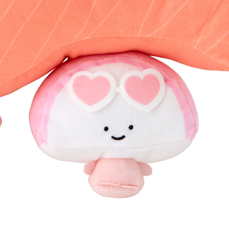 Kirimichan plush toy being hugged by a fan, showcasing its cuddly nature.