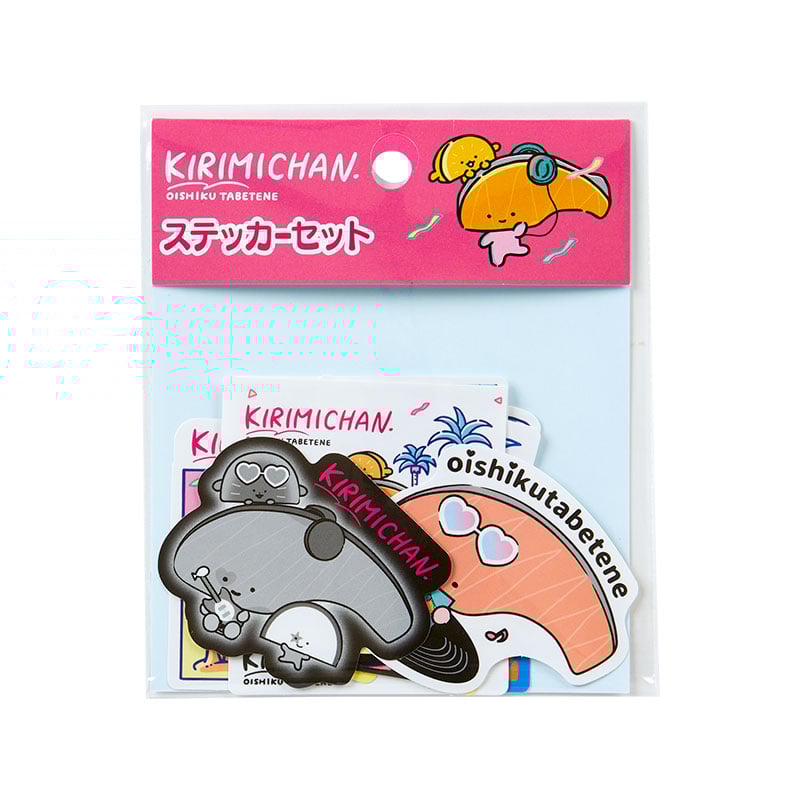 Summer festival sticker pack featuring Gudetama and Kirimichan characters