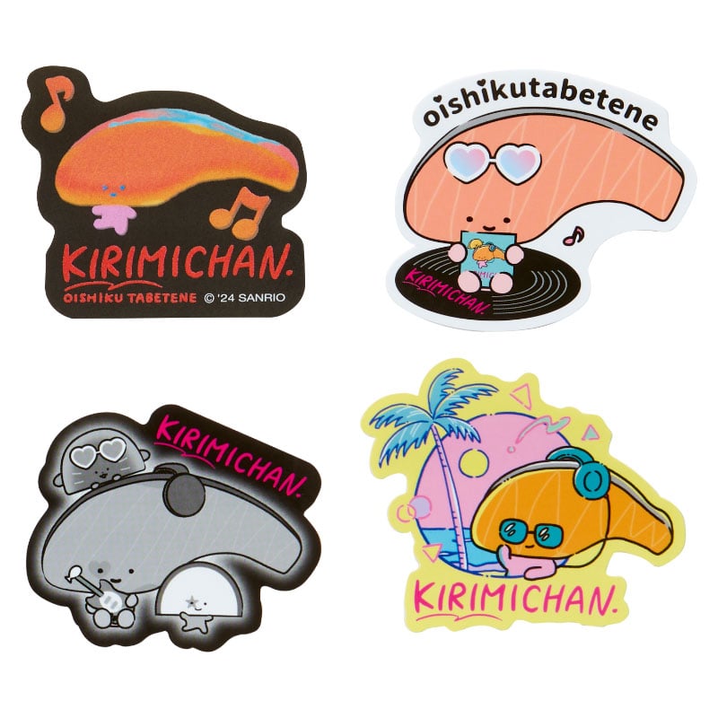 Summer festival sticker pack featuring Gudetama and Kirimichan characters