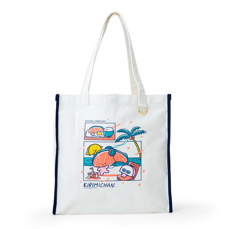 Front view of Kirimichan Festival Tote Bag with summer-themed design.